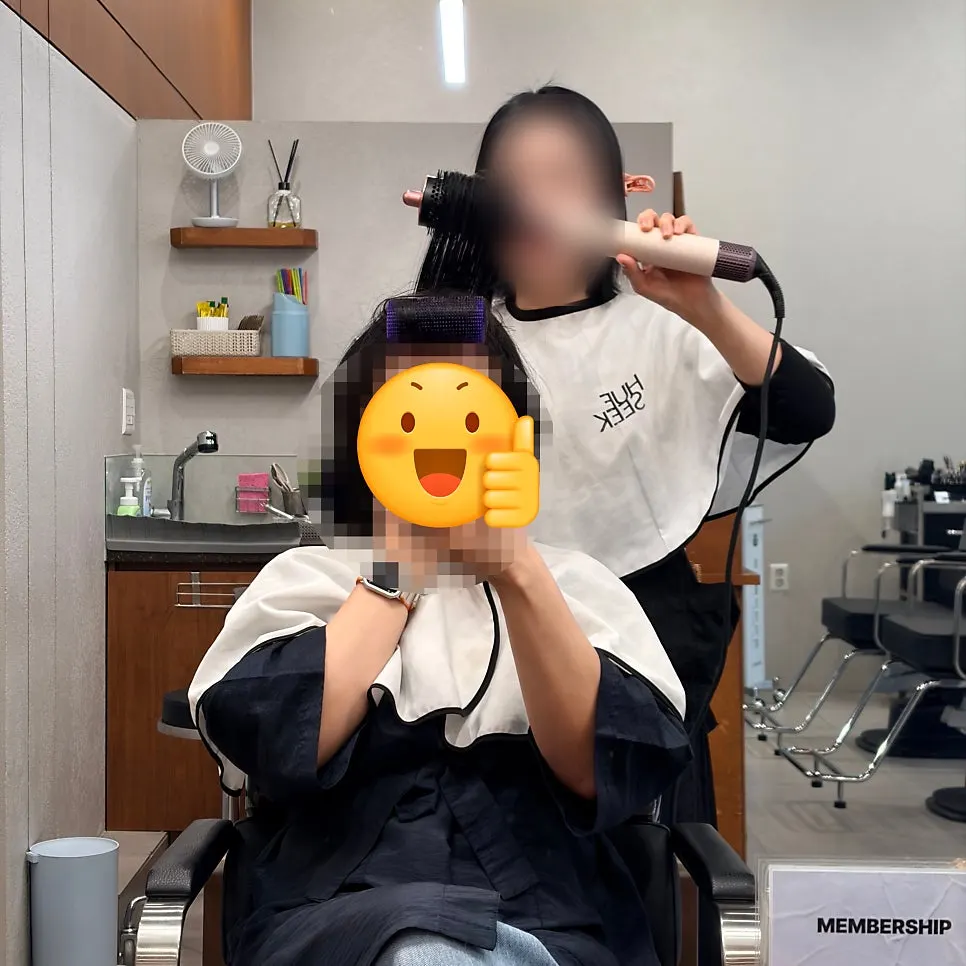 Hair looking calm and smooth after the care