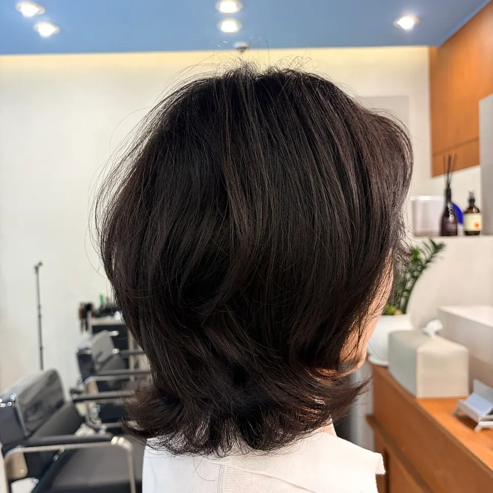 Hair looking tidy after finishing the clinic