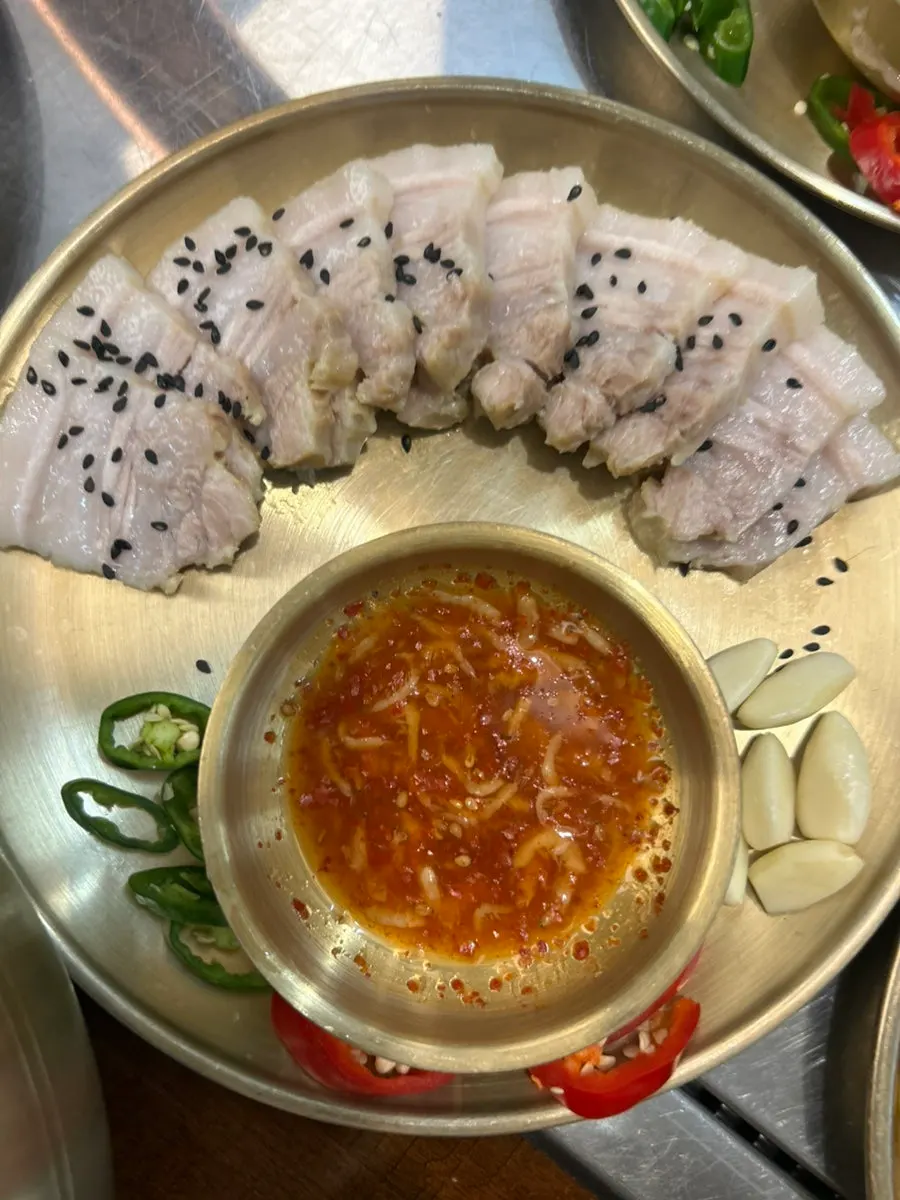 Individually plated herbal traditional boiled pork