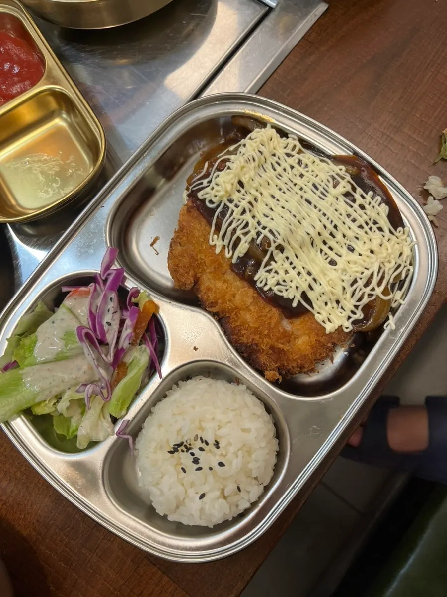 Plate of Hwadamga's kids' pork cutlet