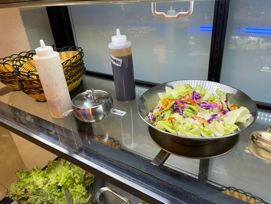 Side dishes brought to the table