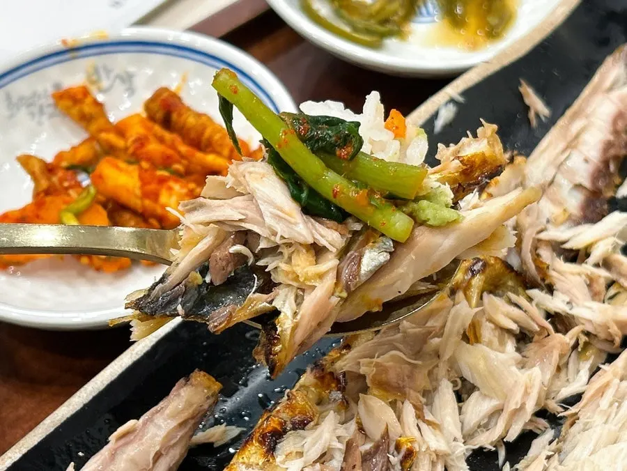 고등어구이 정식 상차림 전체