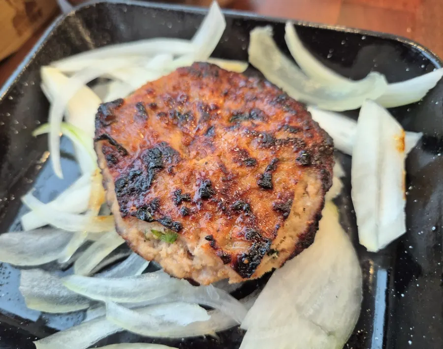 Complimentary wood-fired hand-made tteokgalbi