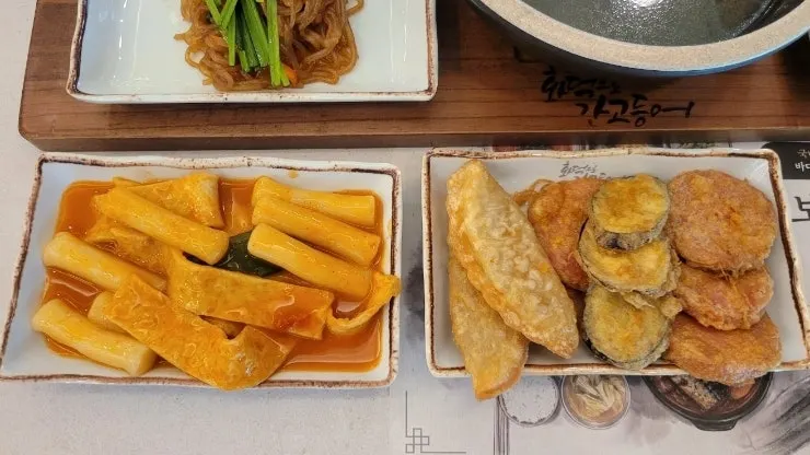 Plate of appetizers brought over from the self-bar