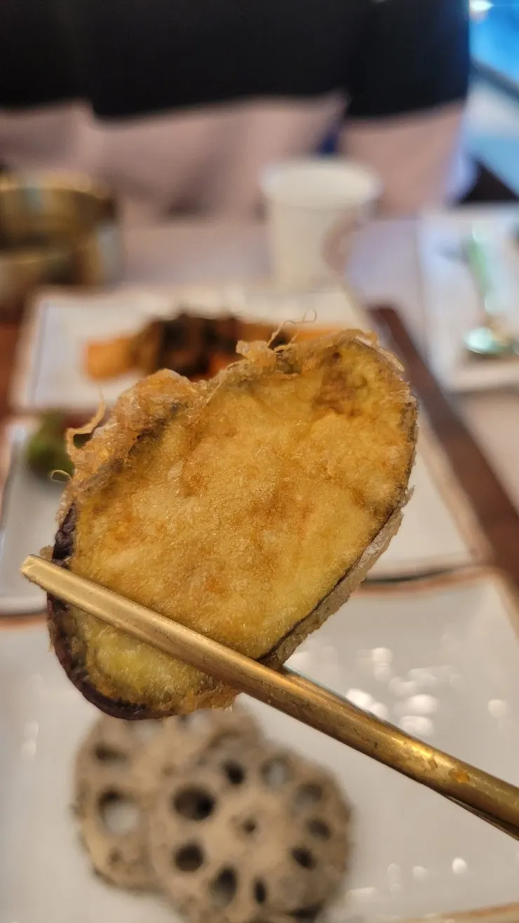 Close-up of a plate filled with self-bar food