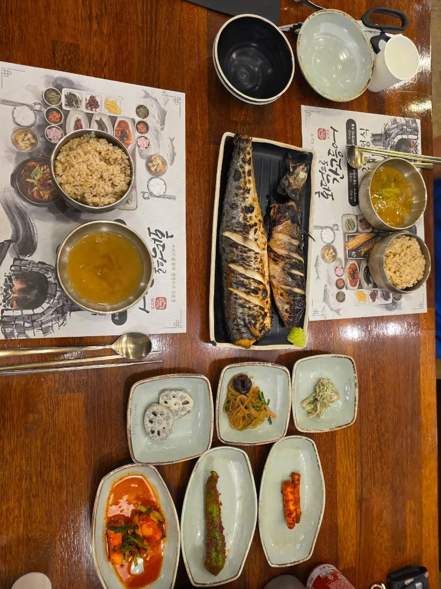 Close-up shot of the side dishes