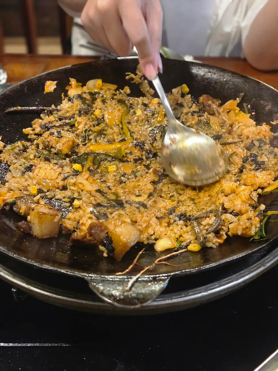 Pa-kimchi-jjim con cerdo y kimchi de cebolleta