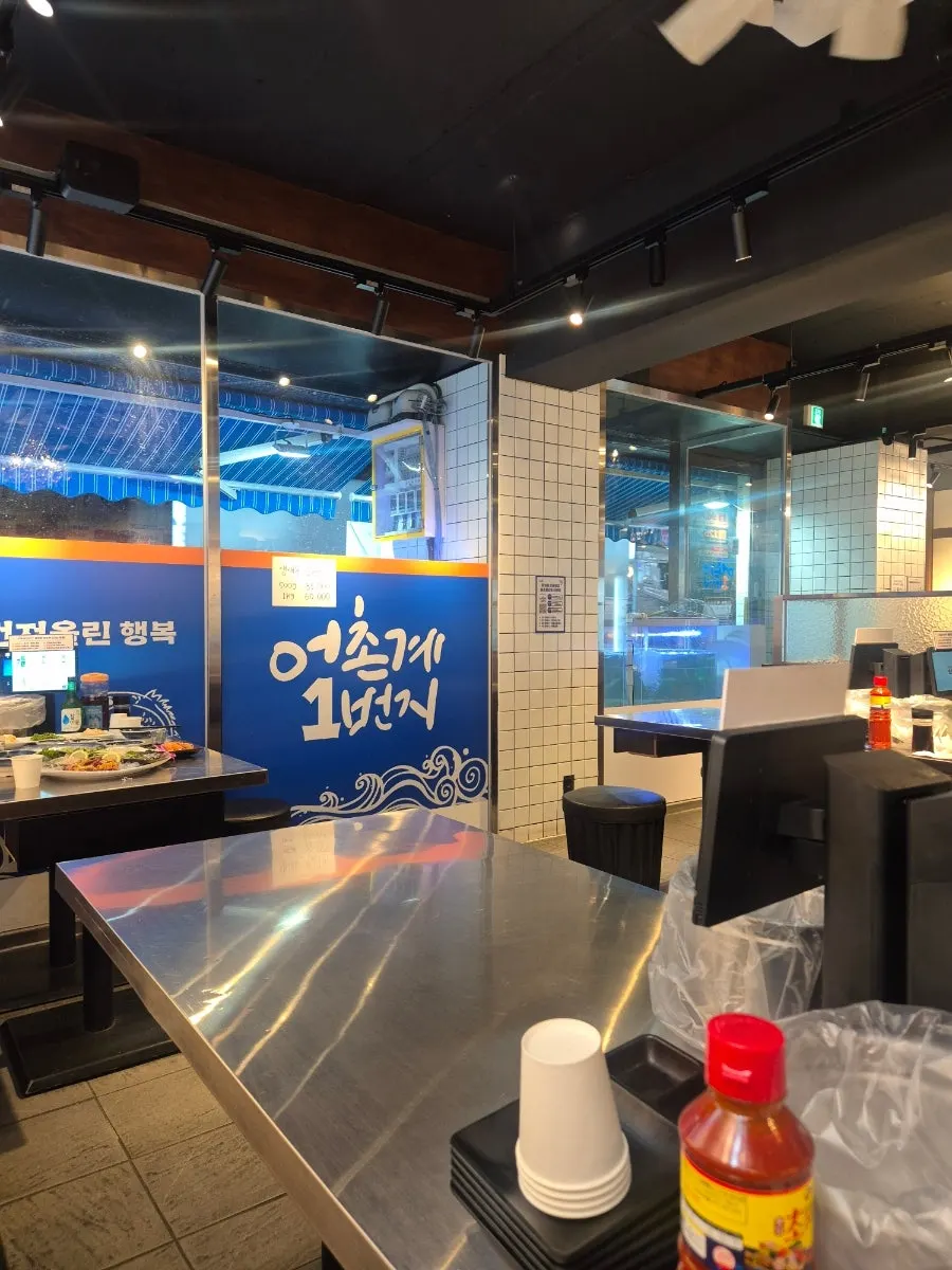Interior wall with recommended menu items listed