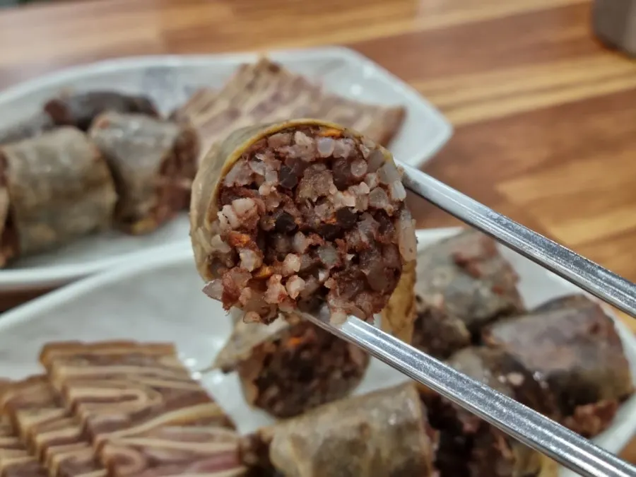 넉넉하게 담긴 찹쌀순대