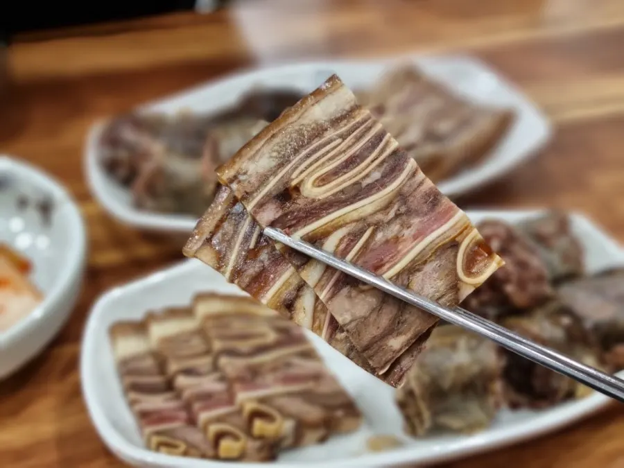 고소한 편육 클로즈업