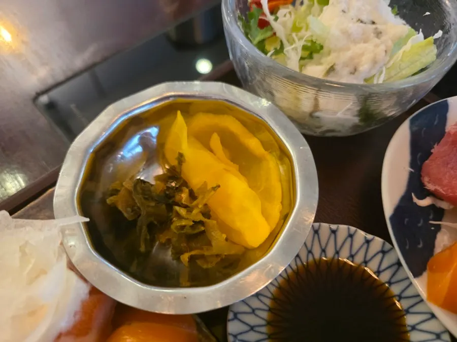 초밥정식에 함께 나온 사시미