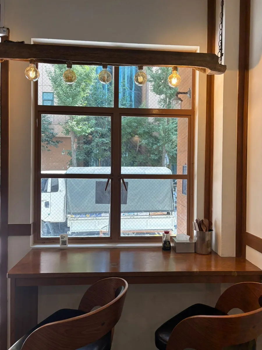 Bar table seating good for solo dining