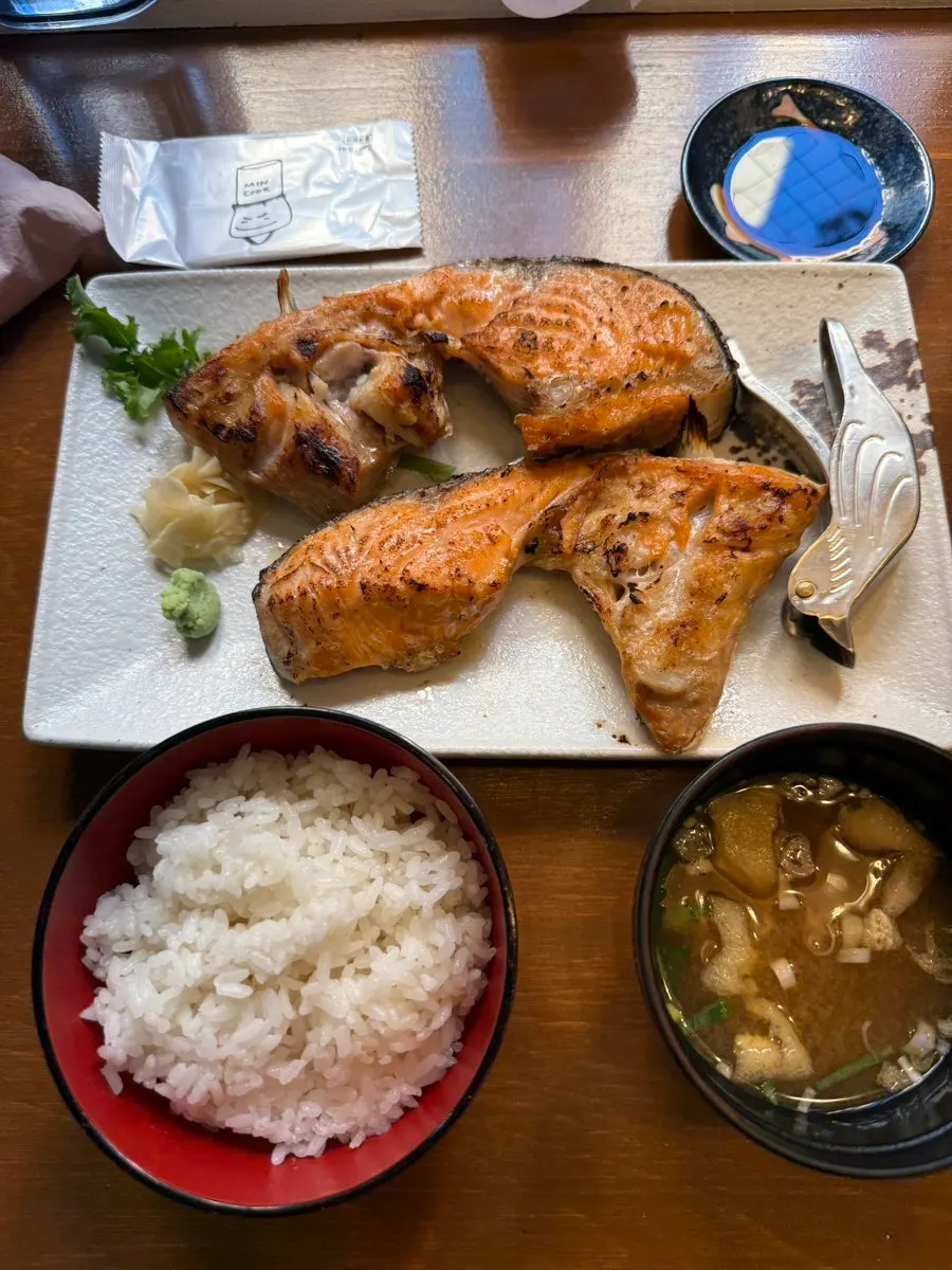 Half portion of the extra-large miso-grilled mackerel