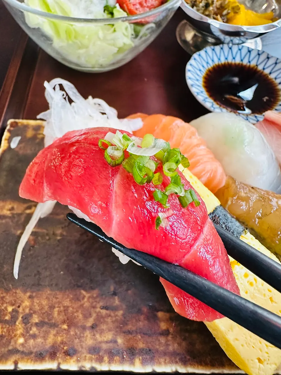 붉은참치 초밥 클로즈업