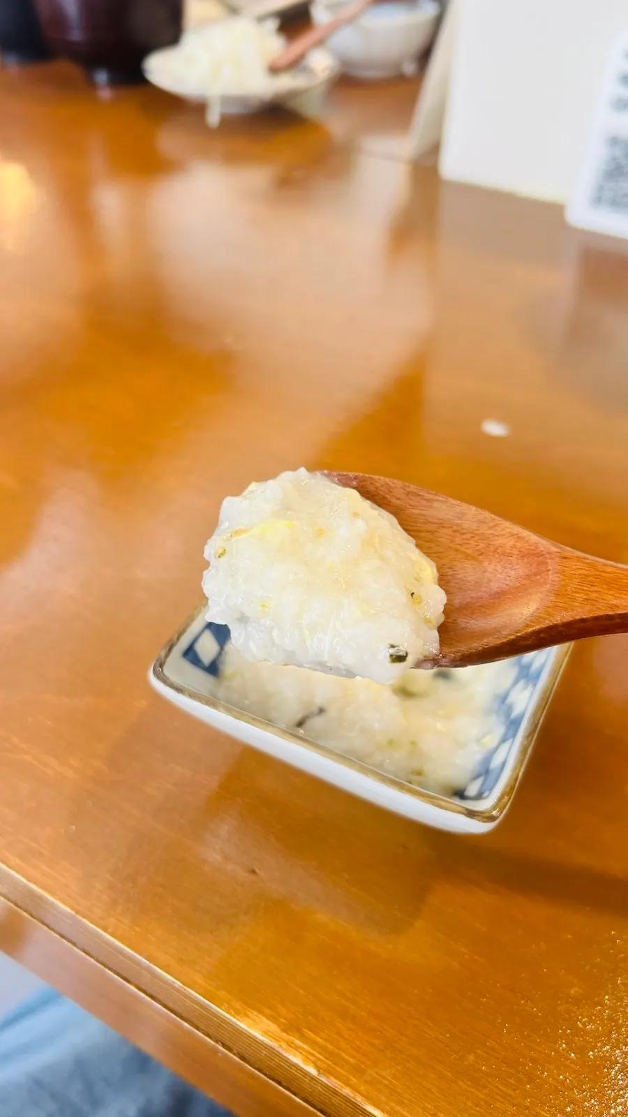 A bowl of savory, salty welcome porridge