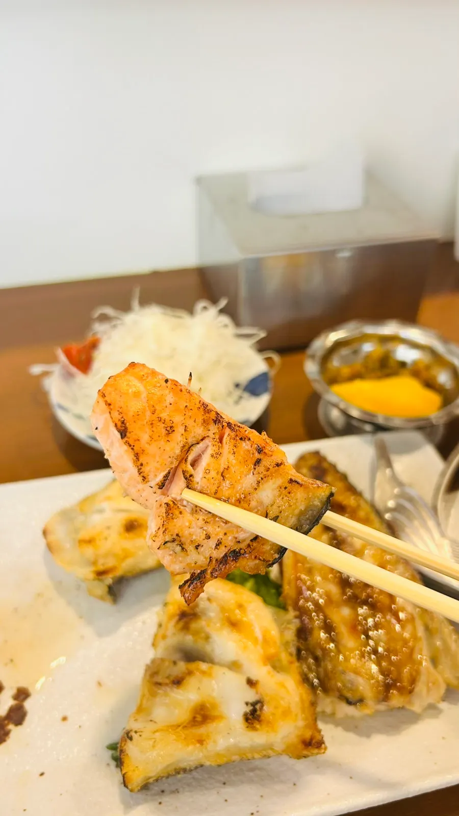 Firm, meaty grilled salmon