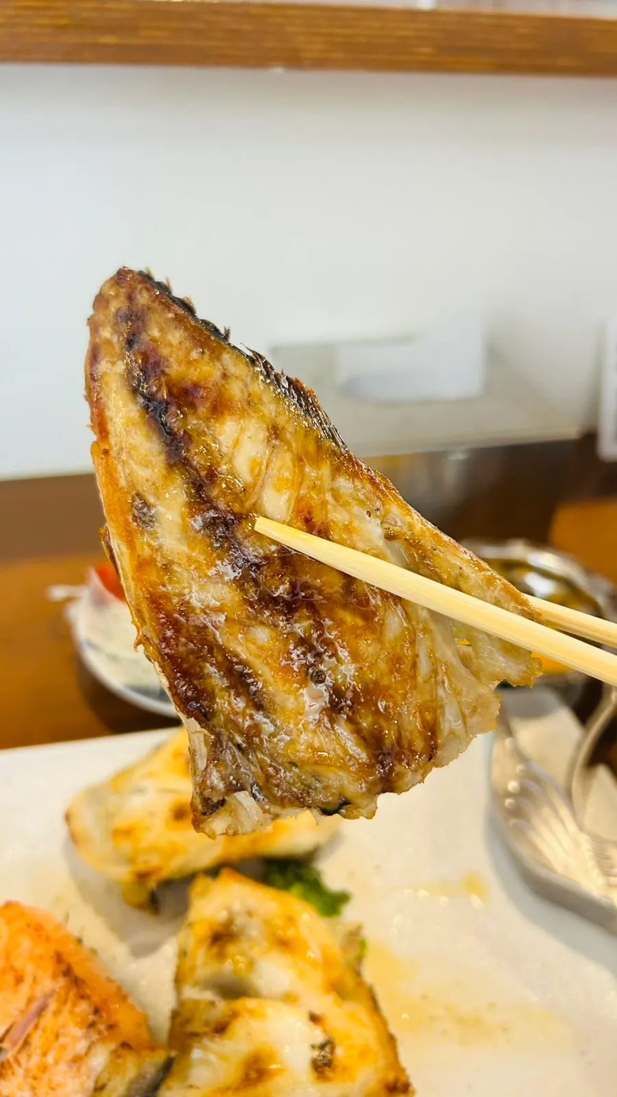 Savory, salty grilled mackerel