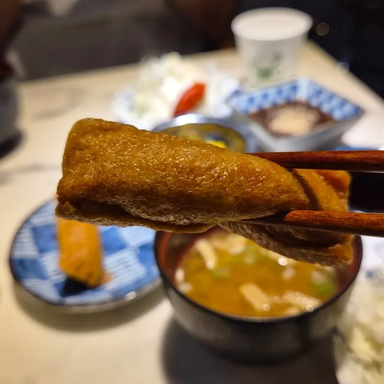 Inari sushi with neatly packed rice