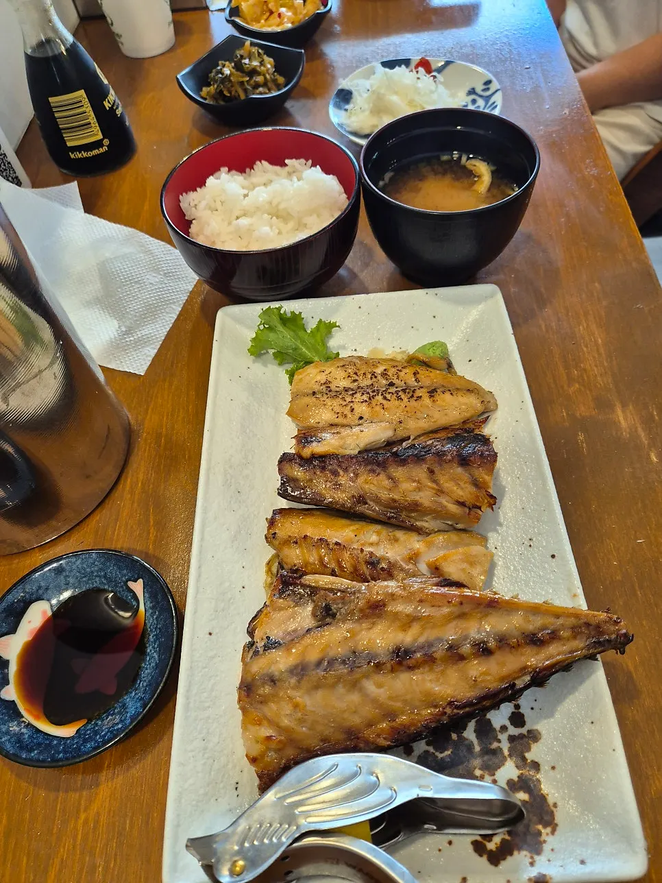 Golden-grilled extra-large miso mackerel