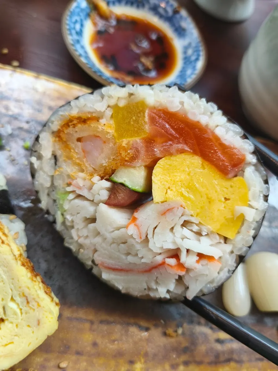 The Min Cook Dasima sushi set after finishing the meal