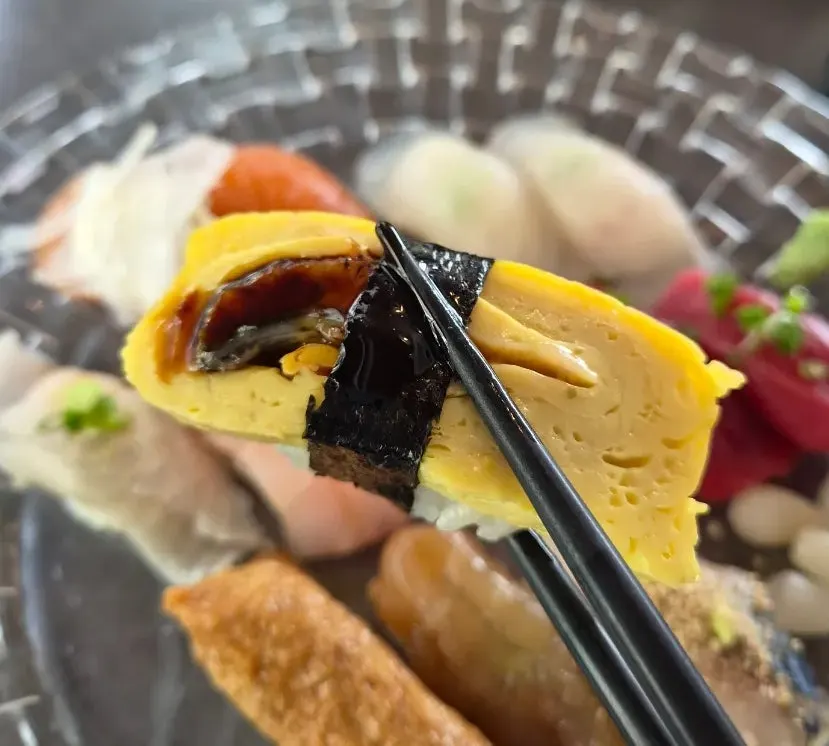 Plate of special assorted sushi made with select fish cuts