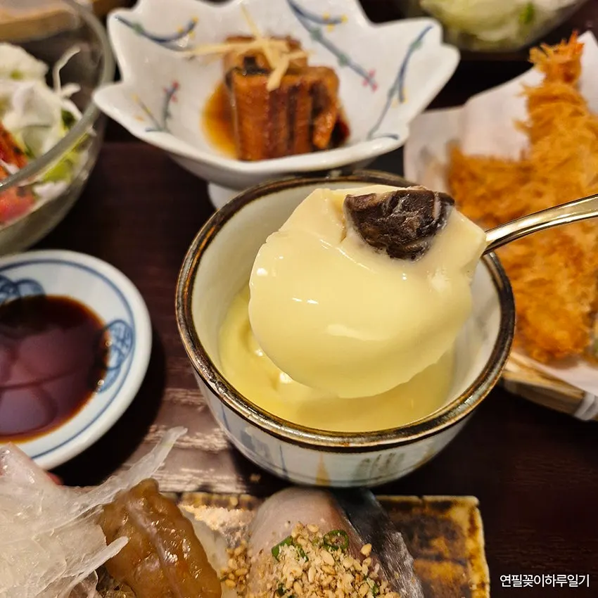 The special sushi set neatly arranged on a tray