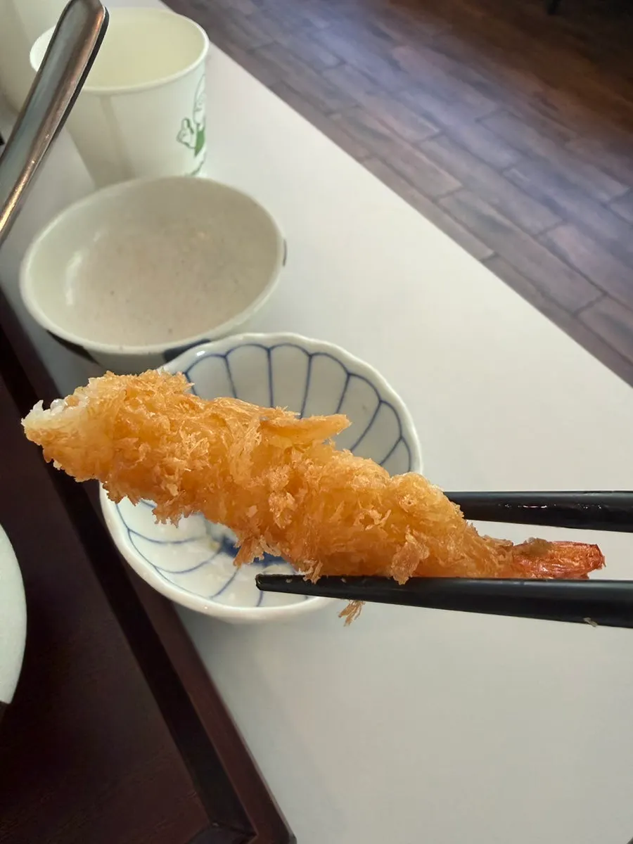 Tempura with shrimp, shishito pepper and sweet pumpkin