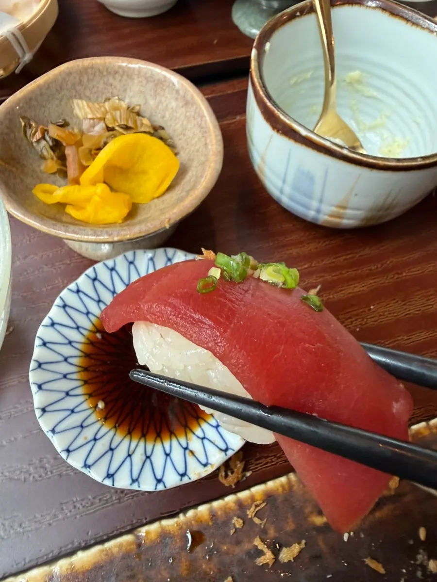 Flounder sushi with a generous cut of fish