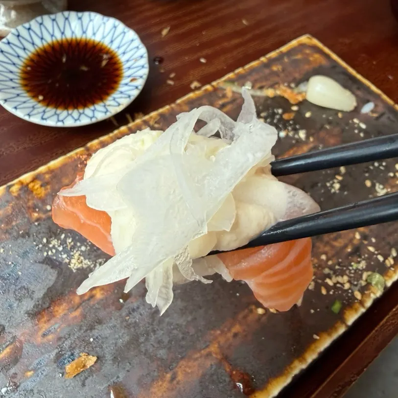 Soy sauce shrimp sushi soaked in seasoning