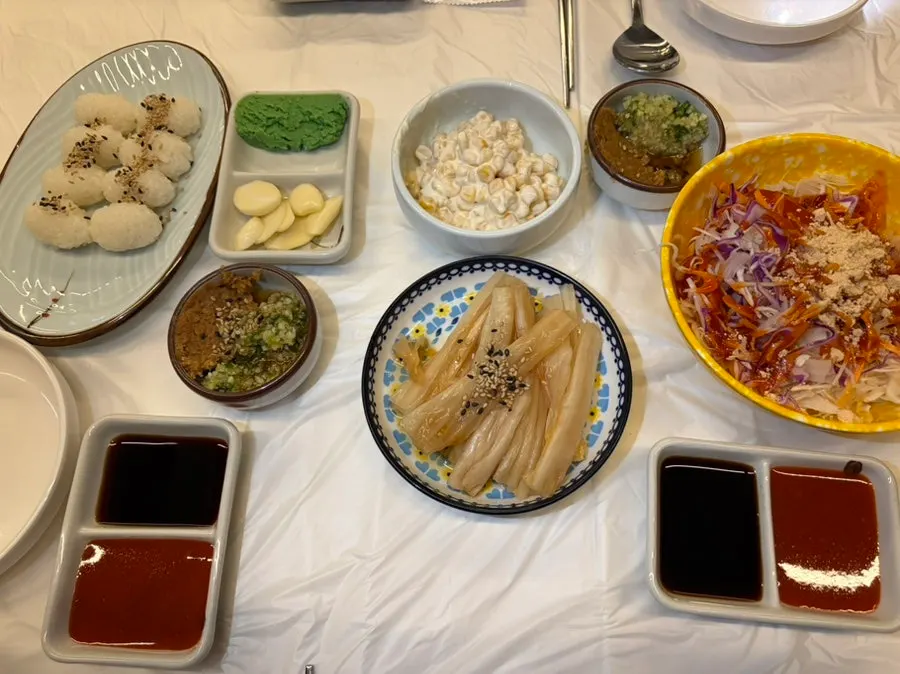 황금회포차 월산점 기본 상차림 스끼다시 전체