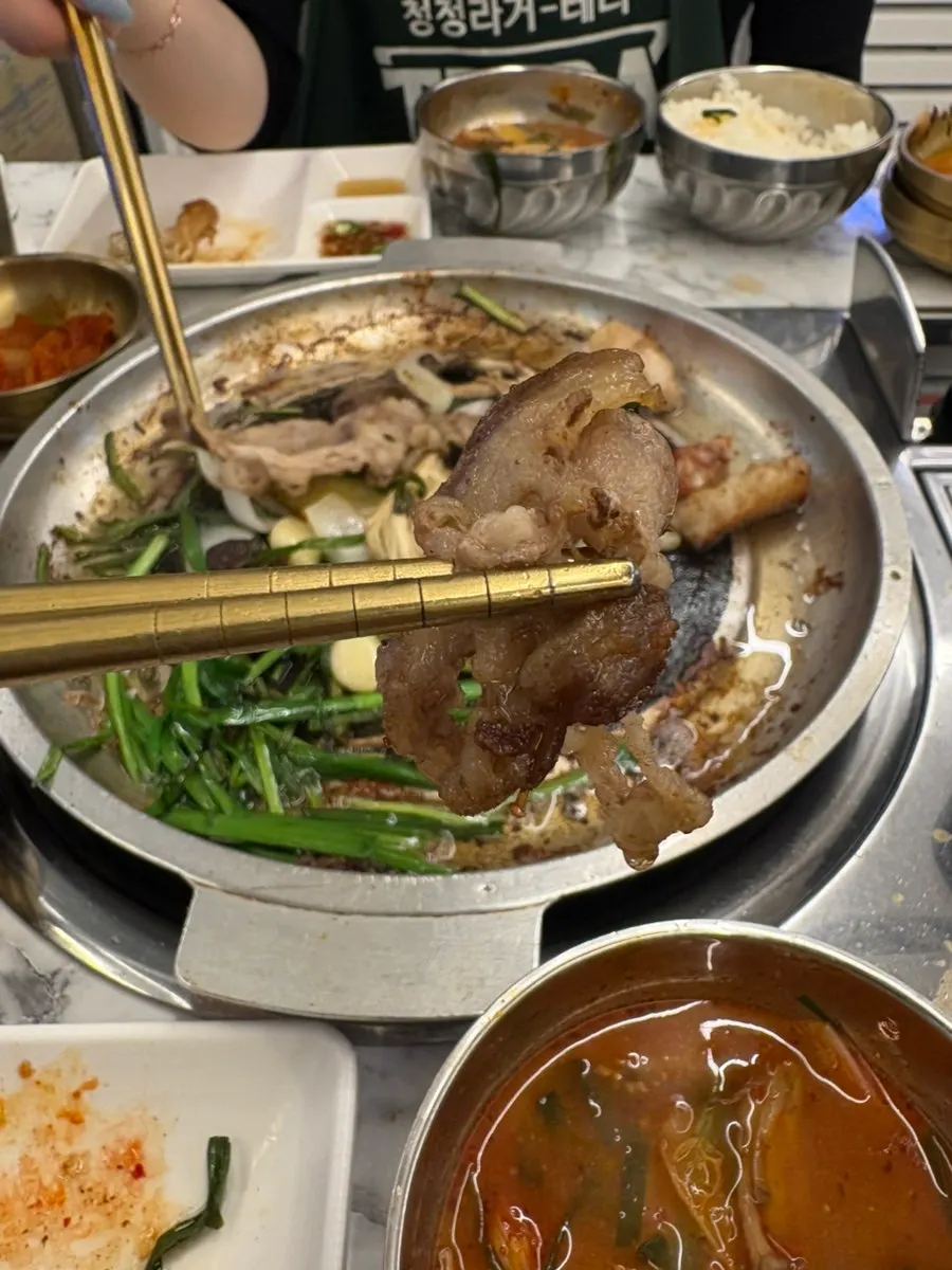 Rich, thick broth of the gopchang stew