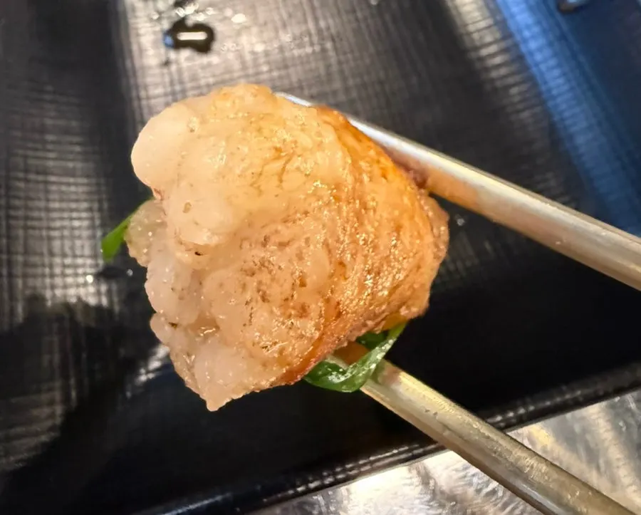 Thick daechang grilled to perfection
