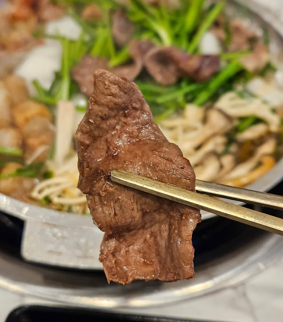 불판에서 구워지는 염통
