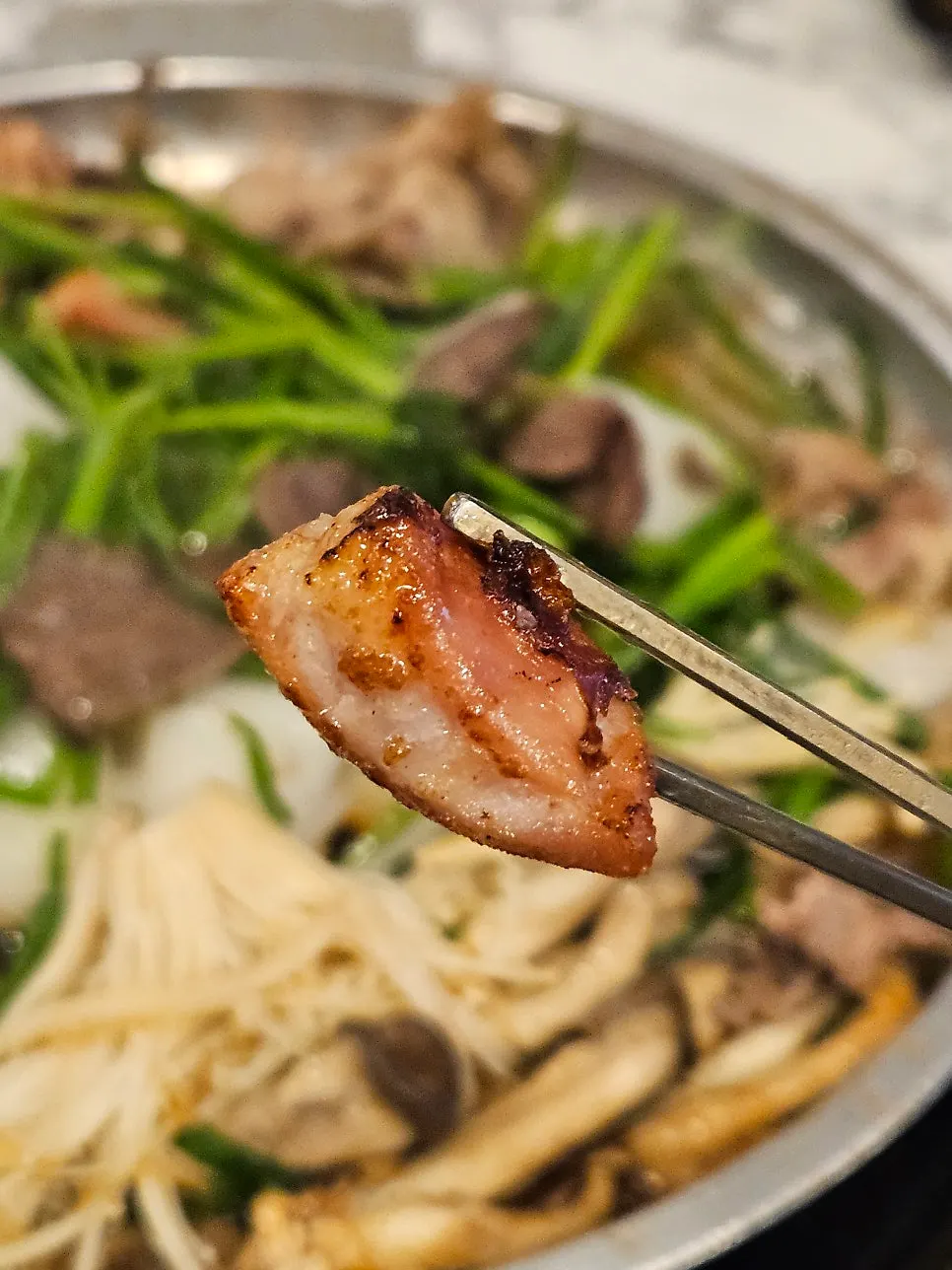 막창 구이 클로즈업