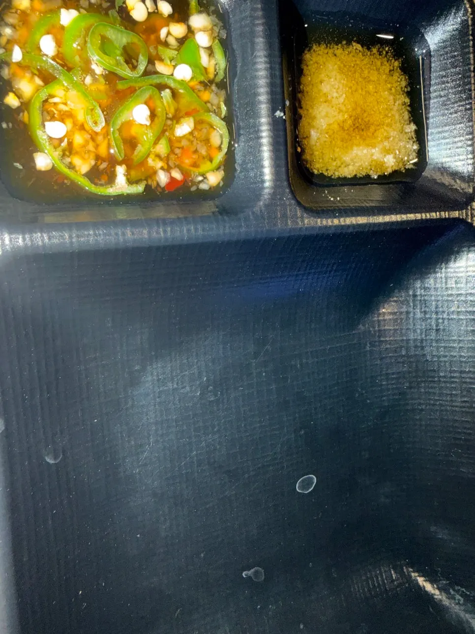 Pickled onions and pickled peppers as standard side dishes