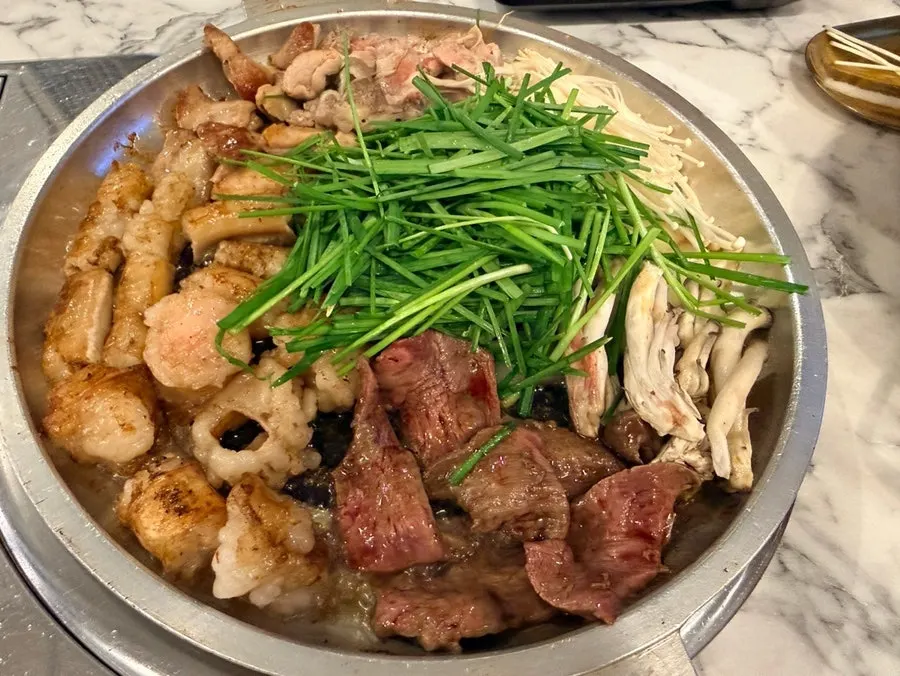 A fully cooked piece of gopchang