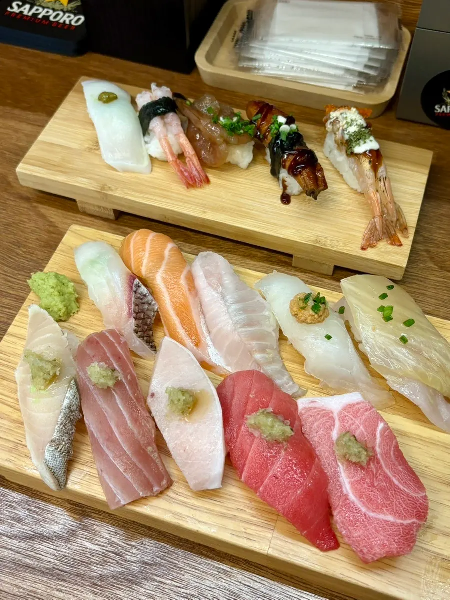 Generous portion of signature omakase sushi