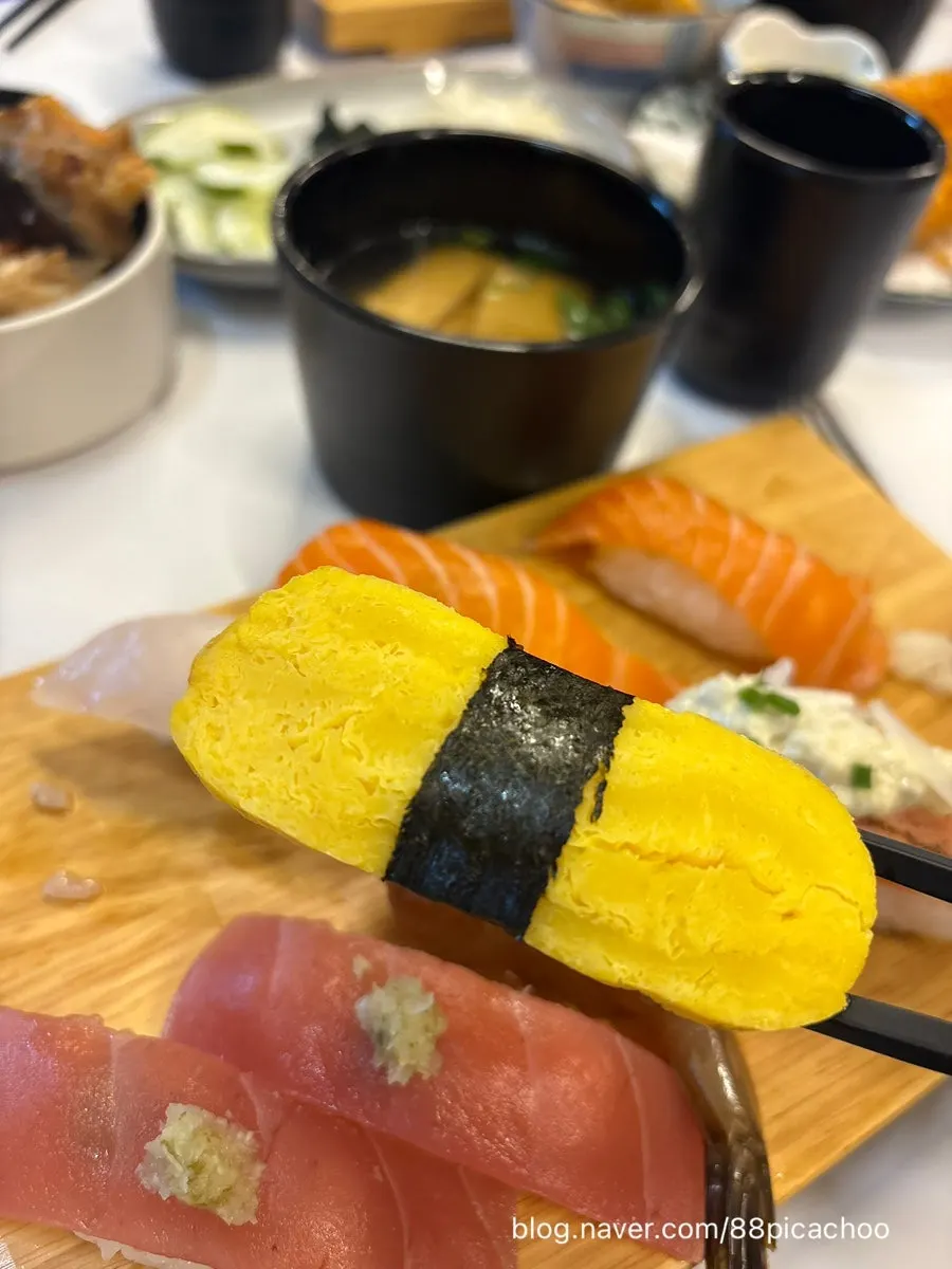 Full sushi set spread