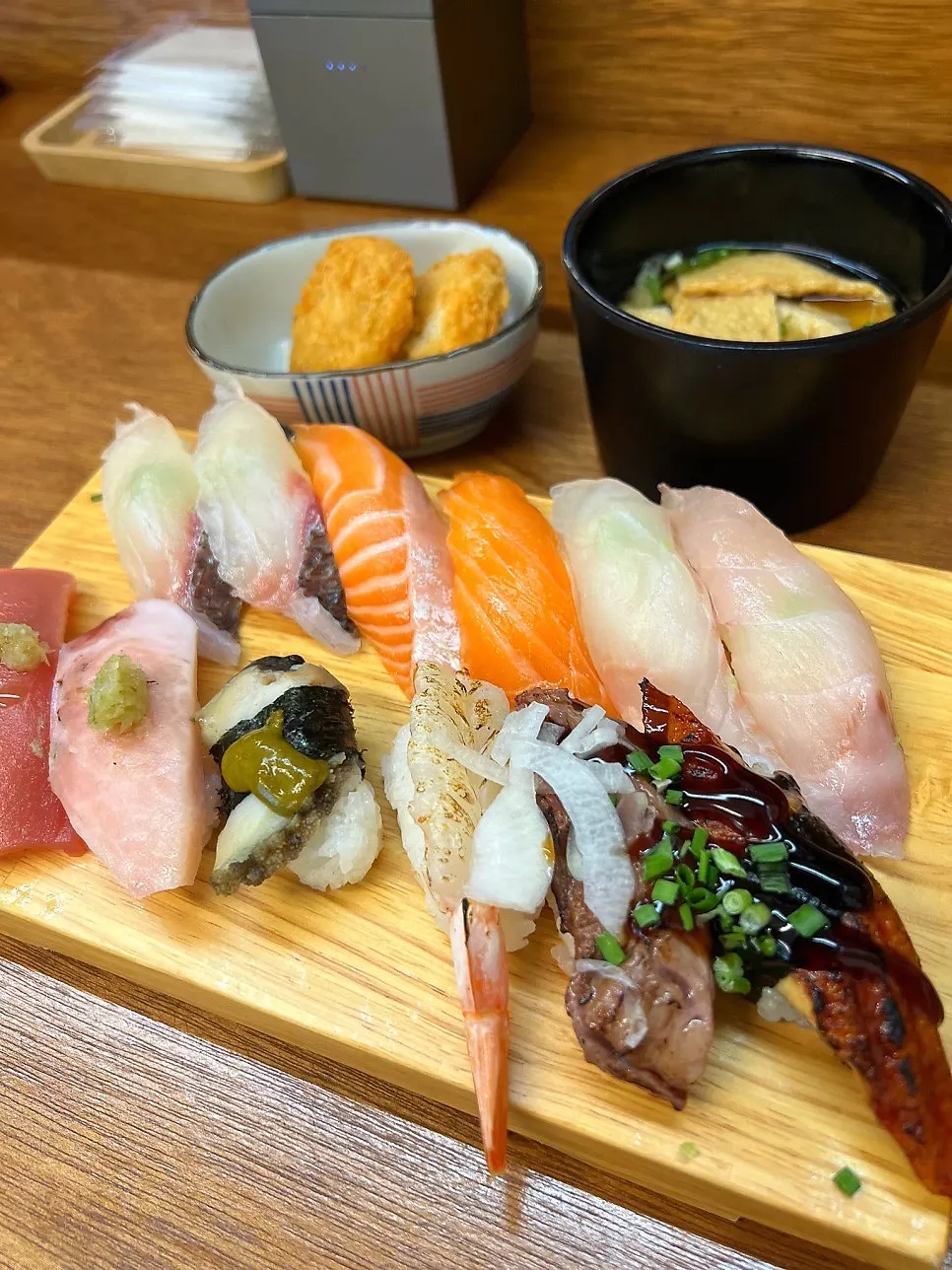 Sushi set menu board at Hwangje Sushi Ilsan Main Branch
