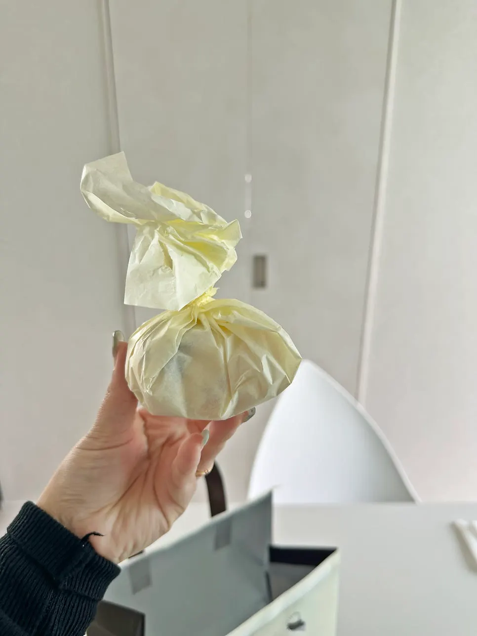 Tareudang fruit mochi size shown held in hand