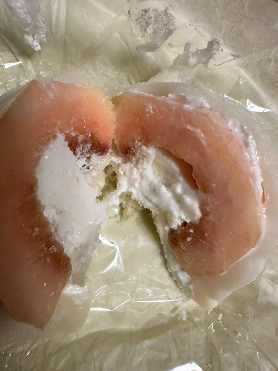 Fruit mochi opened after takeout