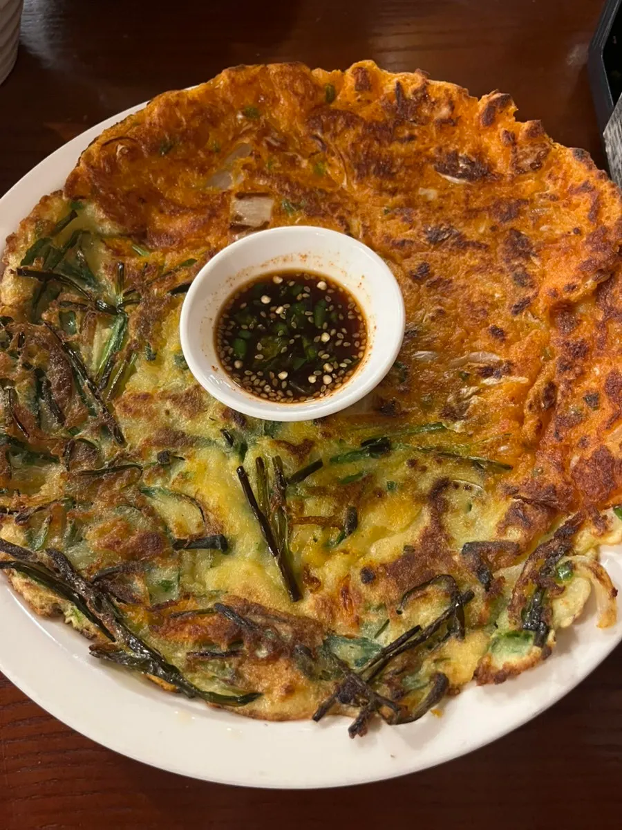 Crispy pan-fried half-and-half jeon