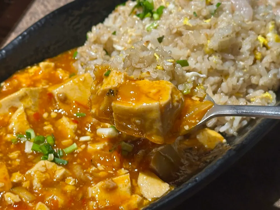 Mapo fried rice ordered to finish the meal