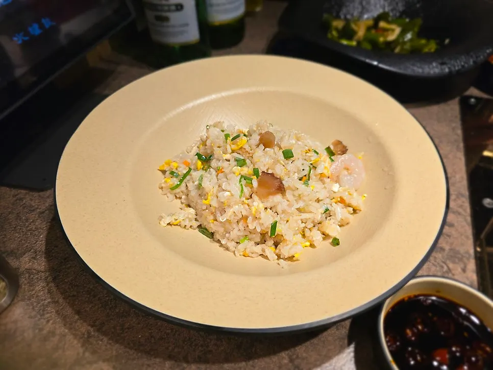 Fried rice with seafood and Thai chili