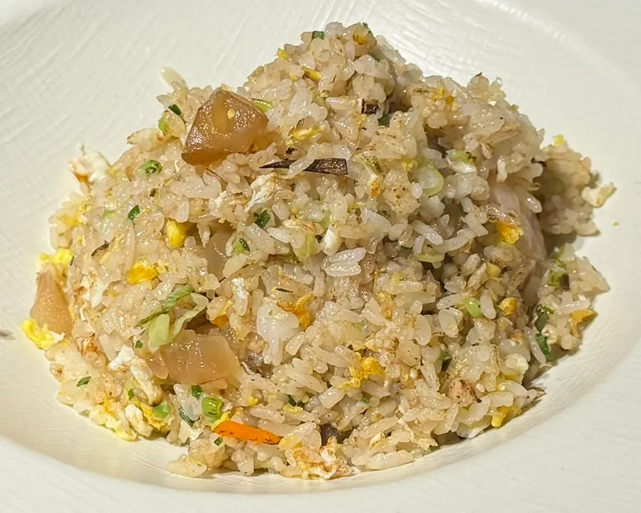 Fried rice mixed with the soy sauce
