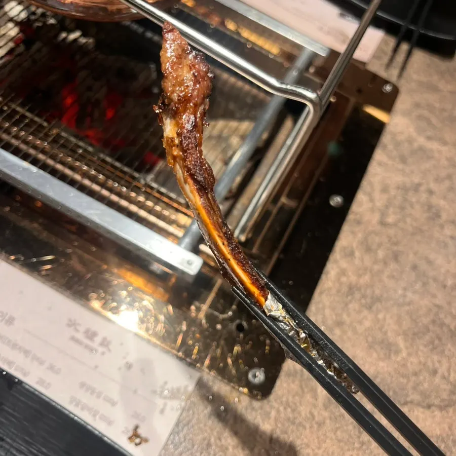 A juicy bite of lamb skewer