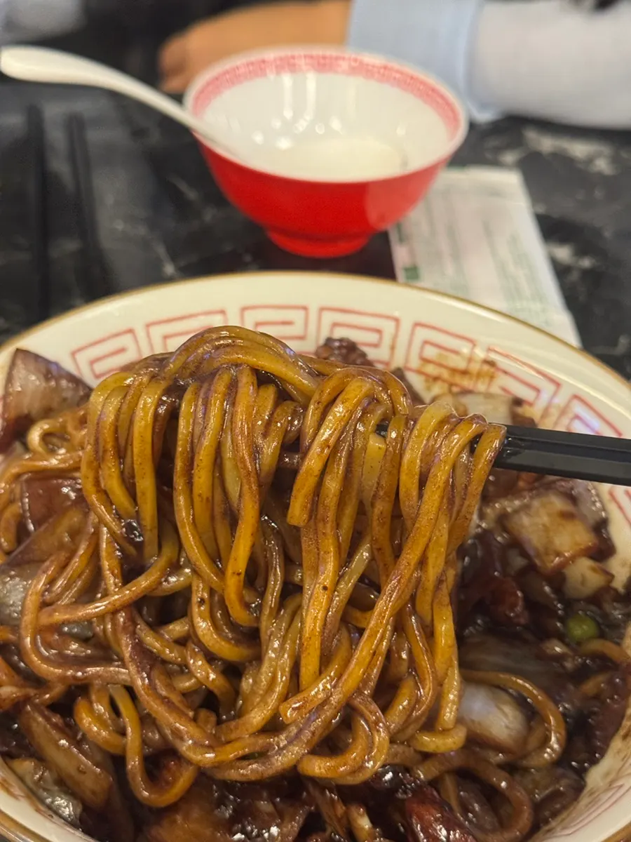 Jjajang sauce with generous toppings