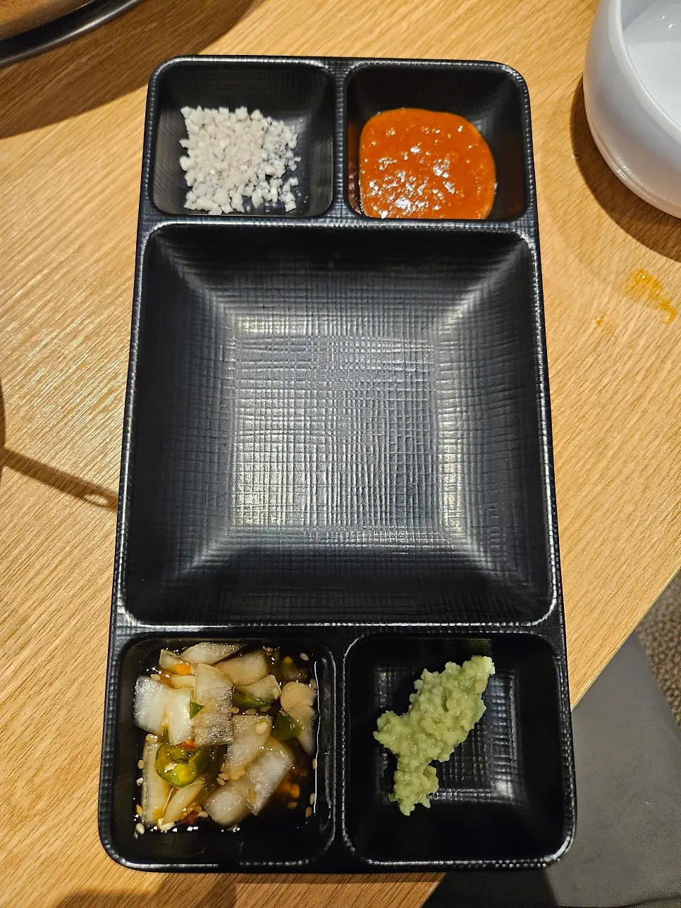 A spoonful of doenjang jjigae broth