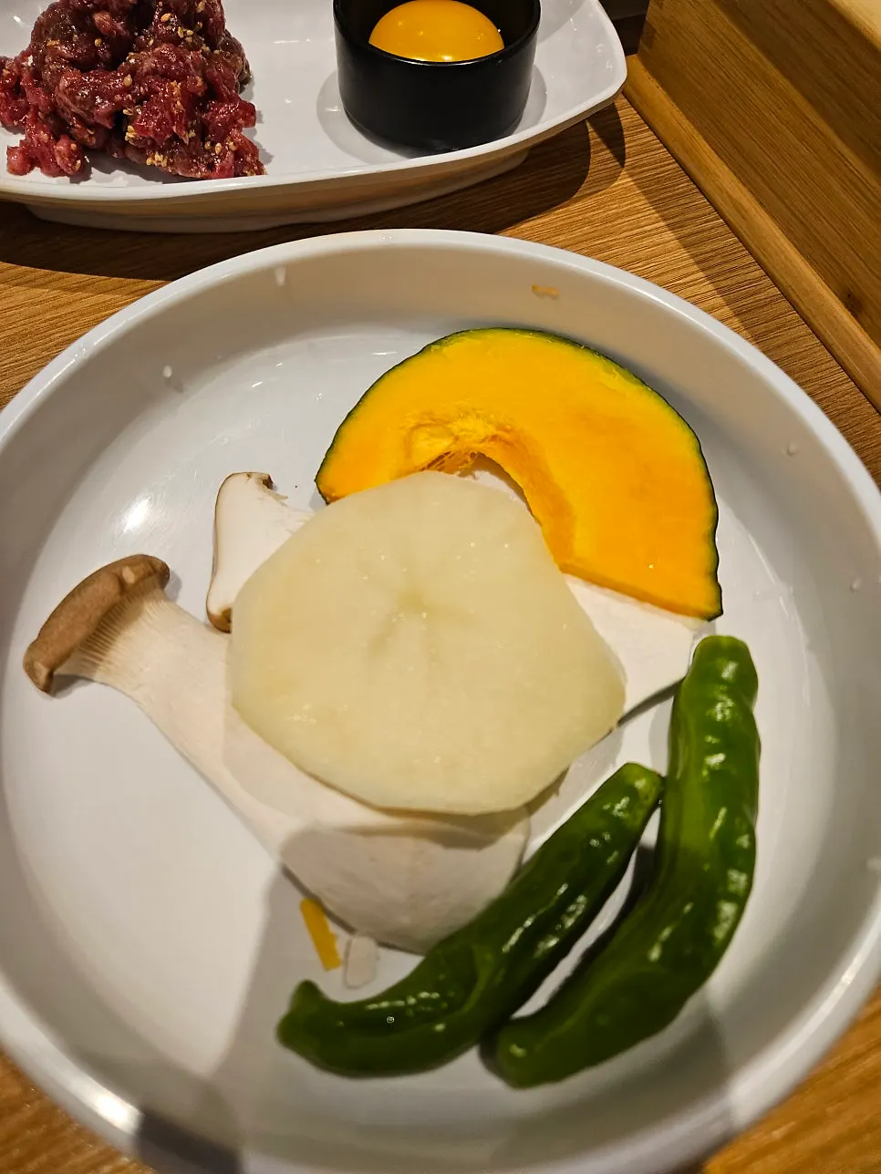 Close-up of kimchi and seasoned vegetable side dishes