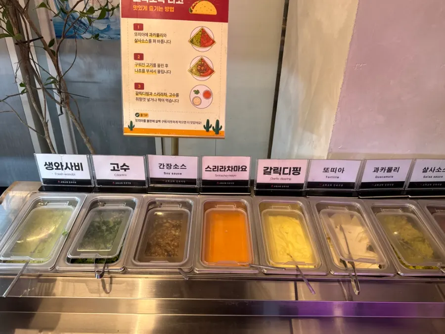Variety of meats in the display case